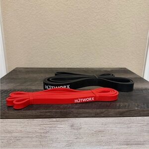 HOTWORX Red and Black Resistance Bands